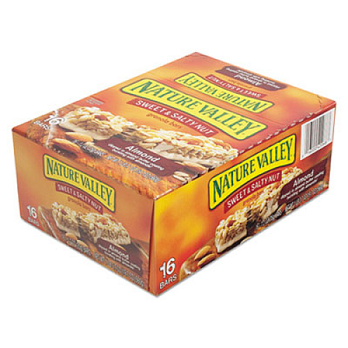 Nature Valley Granola Bars, Sweet and Salty Nut Almond Cereal, 1.2 oz Bar, 16/Box (SN42068)