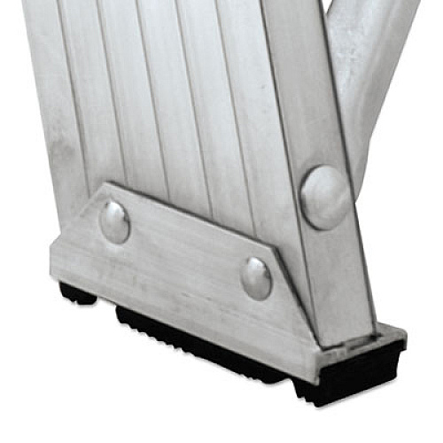 Louisville Aluminum Step Stool, 2-Step, 17w x 18.25 Spread x 26h, Aluminum/Black (AS3002)