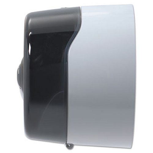 Georgia Pacific Professional SofPull Mini Center-Pull Twin-Roll Bath Tissue Dispenser, 16.38 x 7.2 x 9.3, Smoke (56516)