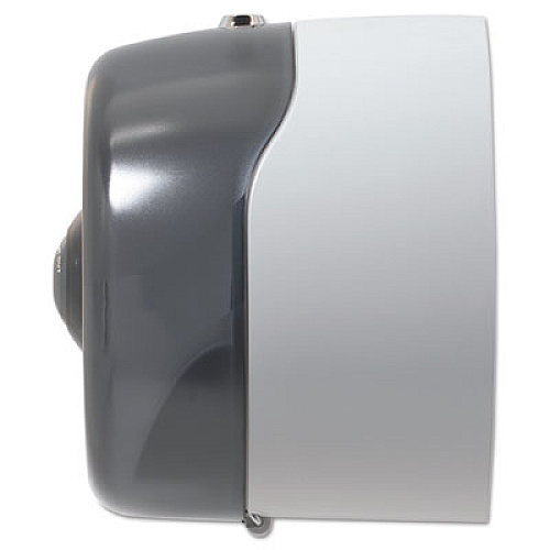 Georgia Pacific Professional SofPull Mini Center-Pull Single-Roll Bath Tissue Dispenser, 8.75 x 7 x 9, Smoke (56513)
