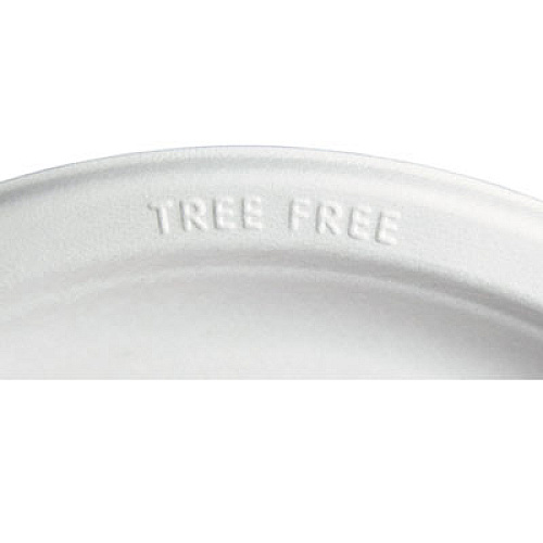 Eco-Products Renewable and Compostable Sugarcane Plates Convenience Pack, 6" dia, Natural White, 50/Packs, 20 Packs/Carton (EPP016PKCT)