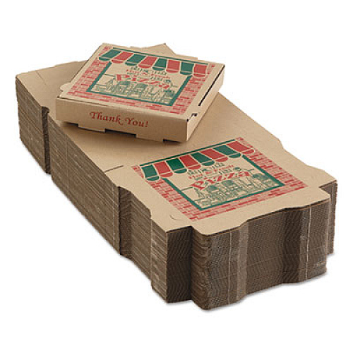 ARVCO CORRUGATED PIZZA BOXES, 10 X 10 X 1.75, KRAFT, 50/CARTON (9104314)