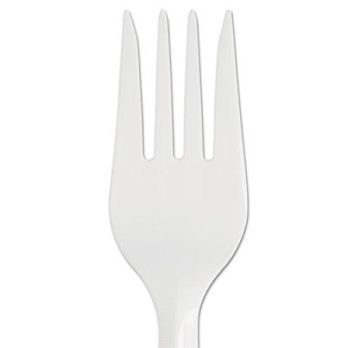 Dixie SmartStock Plastic Cutlery Refill, Series-B, Mediumweight Fork, White, 40/Pack, 24 Packs/Carton (SSF21P)