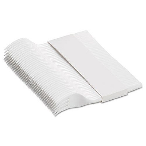 Dixie SmartStock Plastic Cutlery Refill, Series-B, Mediumweight Fork, White, 40/Pack, 24 Packs/Carton (SSF21P)