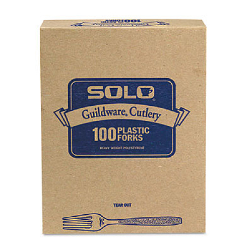 Dart Sweetheart Guildware Polystyrene Forks, Champagne, 100/Box, 10 Boxes/Carton (GBX5FK)