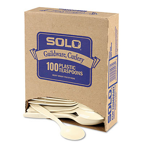 Dart Sweetheart Guildware Polystyrene Teaspoons, Champagne, 100/Box, 10 Boxes/Carton (GBX7TS)
