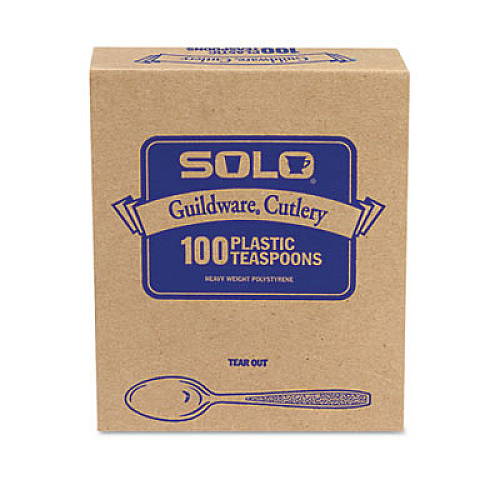 Dart Sweetheart Guildware Polystyrene Teaspoons, Champagne, 100/Box, 10 Boxes/Carton (GBX7TS)