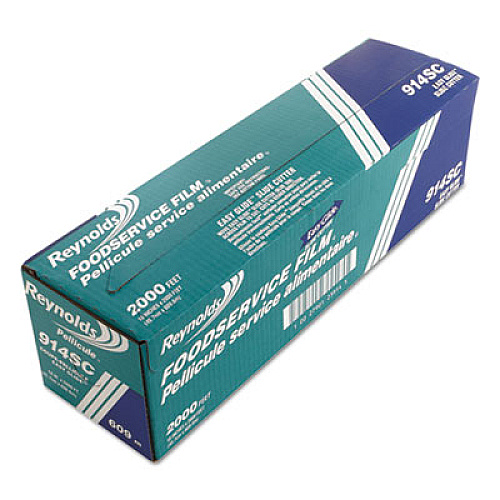 Reynolds Wrap PVC Food Wrap Film Roll in Easy Glide Cutter Box, 18" x 2,000 ft (914SC)