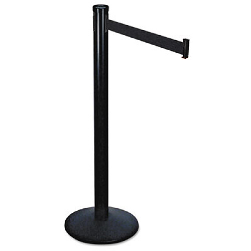 Tatco Adjusta-Tape Crowd Control Posts Only, Steel, 40" High, Black, 2/Box (11611)