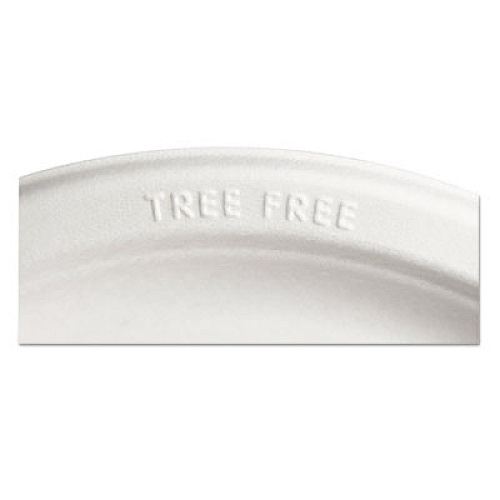Eco-Products Renewable and Compostable Sugarcane Plates Convenience Pack, 6" dia, Natural White, 50/Pack (EPP016PK)