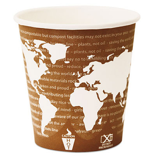 Eco-Products World Art Renewable and Compostable Hot Cups Convenience Pack, 10 oz, 50/Pack (EPBHC10WAPK)
