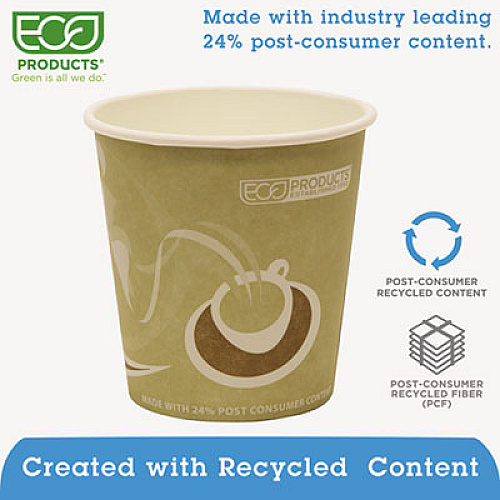 Eco-Products Evolution World 24% Recycled Content Hot Cups Convenience Pack, 10 oz, 50/Pack (EPBRHC10EWPK)