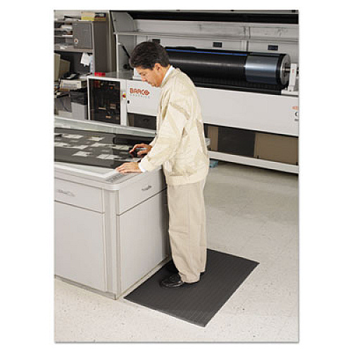 Guardian Air Step Antifatigue Mat, Polypropylene, 36 x 144, Black (24031202)