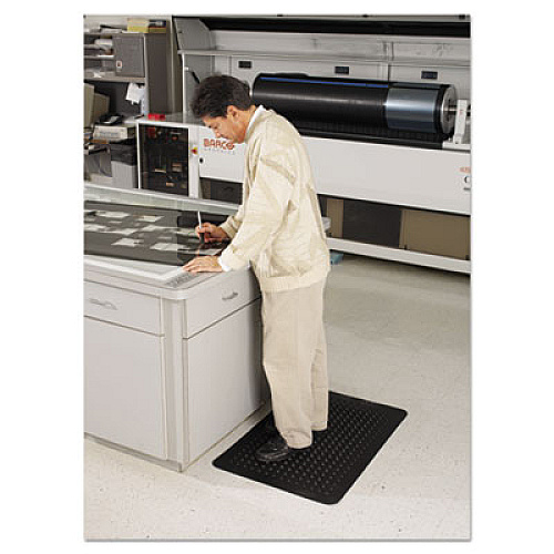 Guardian Flex Step Rubber Anti-Fatigue Mat, Polypropylene, 36 x 60, Black (24030500)