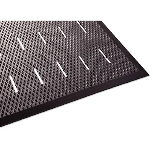 Guardian Free Flow Comfort Utility Floor Mat, 36" x 48", Black Non-Slip Vented Surface (34030401)
