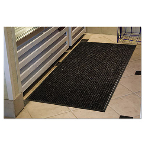 Guardian Golden Series Dual Rib Indoor Wiper Mats, Rectangular, Charcoal Gray Carpeted Surface, 36" x 60" (64030530)
