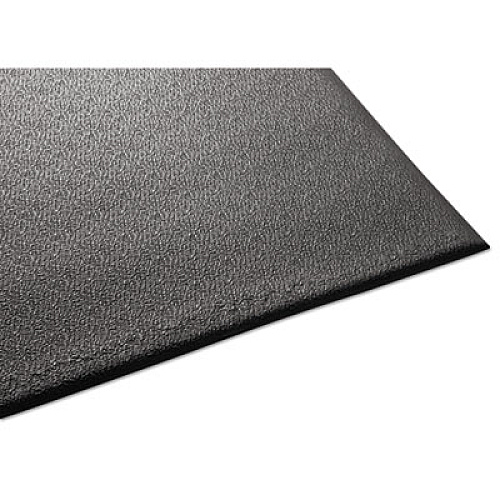 Guardian Soft Step Supreme Anti-Fatigue Floor Mat, Rectangular, Black Cross-Hatch Embossed Surface, 24" x 36" (24020301DIAM)