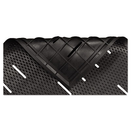 Guardian Free Flow Comfort Utility Floor Mat, 36" x 48", Black Non-Slip Vented Surface (34030401)
