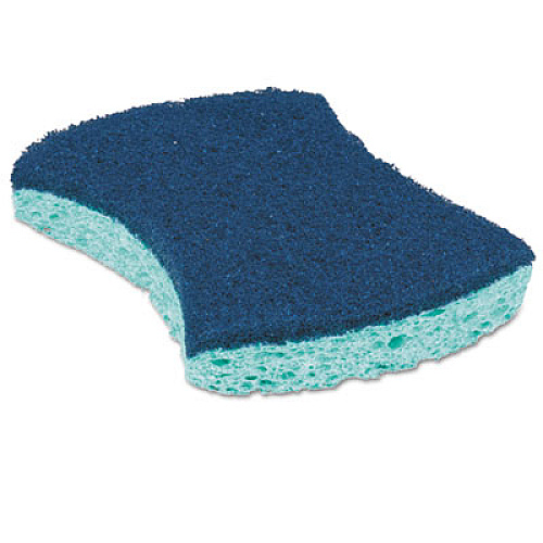 Scotch-Brite PROFESSIONAL Power Sponge 3000, 2.8 x 4.5, 0.6" Thick, Blue/Teal, 5/Pack (3000CC)