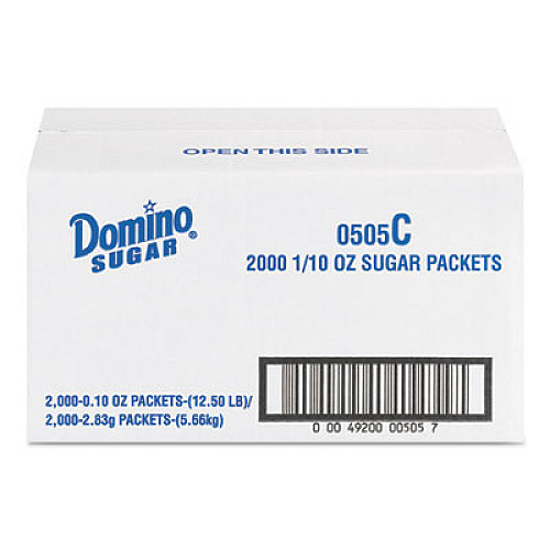 Domino Sugar Portion Packets, 0.1 Oz Packets, 2000/carton (845354)