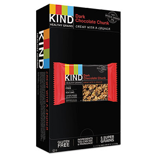 KIND Healthy Grains Bar, Dark Chocolate Chunk, 1.2 oz, 12/Box (18082)