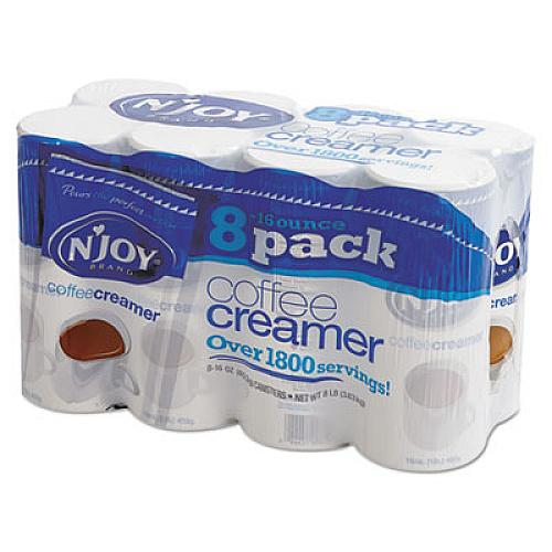 N'Joy Non-Dairy Coffee Creamer, 16 oz Canister, 8/Carton (827783)