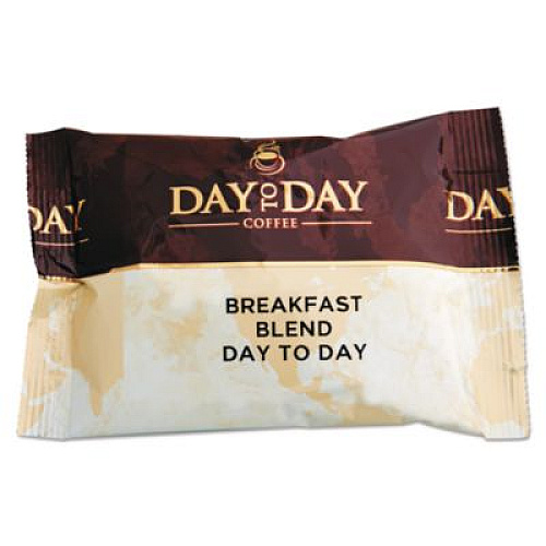 Day to Day Coffee 100% Pure Coffee, Breakfast Blend, 1.5 oz Pack, 42 Packs/Carton (23003)