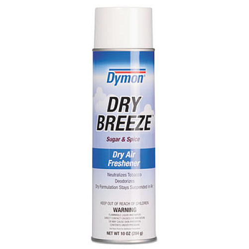 Dymon Dry Breeze Aerosol Air Freshener, Sugar and Spice, 10 oz Aerosol Spray, 12/Carton (70220)