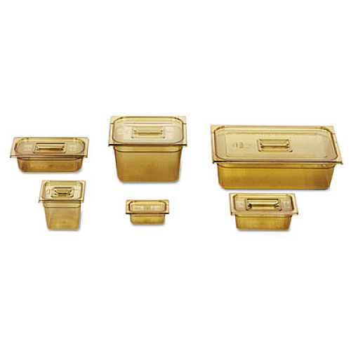 Rubbermaid Commercial HOT FOOD PAN, 1/3-SIZE, 4 QT, 6.88 X 12.8 X 4, AMBER (217PAMB)