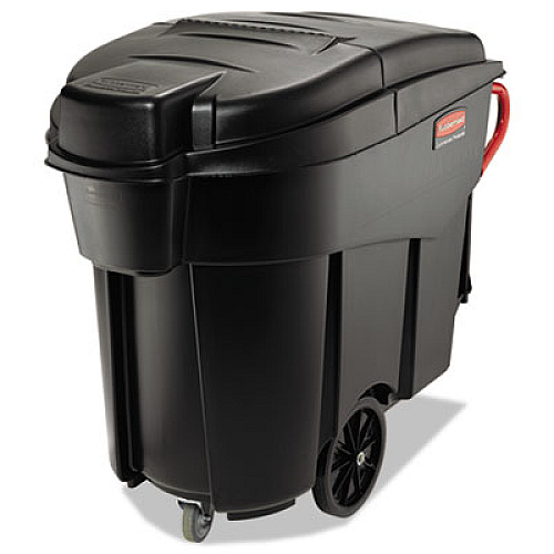 Rubbermaid Commercial Mega BRUTE Mobile Container, 120 gal, Plastic, Black (9W73BLA)