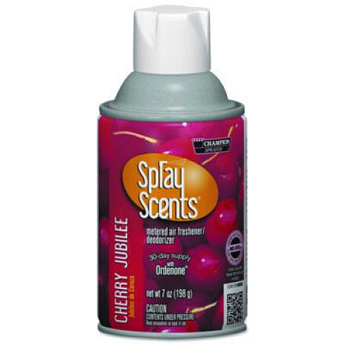 Chase Products Champion Sprayon SPRAYScents Metered Air Freshener Refill, Cherry Jubilee, 7 oz Aerosol Spray, 12/Carton (5181)