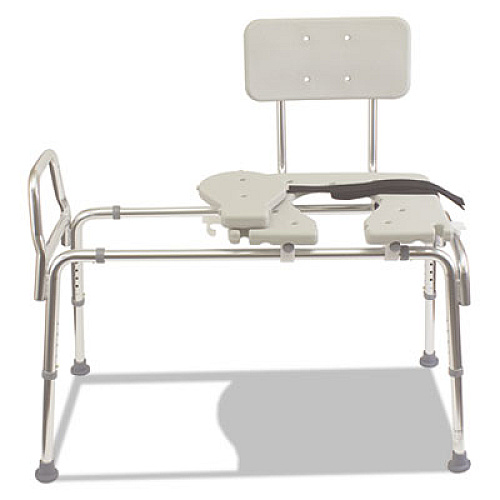 DMI Heavy-Duty Sliding Transfer Bench with Cut-Out Seat, 19w x 15d x 19 to 23h, 400 lbs Capacity (52217341900)