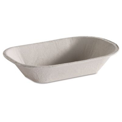 Chinet Savaday Molded Fiber Food Tray, 4 x 6, Beige, Paper, 250/Bag, 4 Bags/Carton (10408CT)