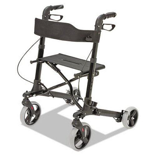 HealthSmart Gateway Aluminum Rollator, Adjusts 31" to 36", 300 lb Capacity, Black (50150120200)