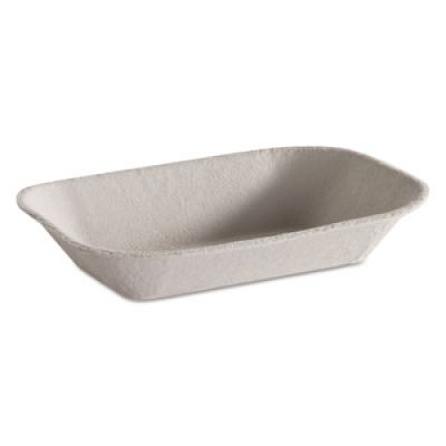 Chinet Savaday Molded Fiber Food Tray, 5 x 7, Beige, Paper, 250/Bag, 4 Bags/Carton (10403CT)