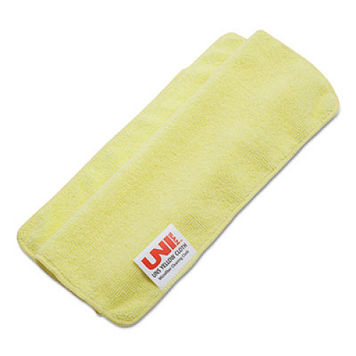 Boardwalk Lightweight Microfiber Cleaning Cloths, Yellow, 16 x 16, 24/Pack (BWK16YELCLOTH)