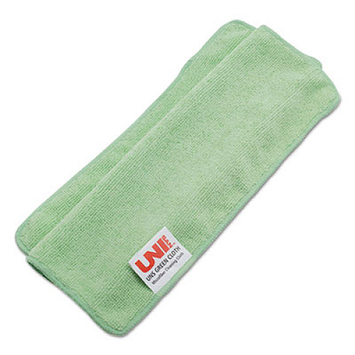 Boardwalk Lightweight Microfiber Cleaning Cloths, Green, 16 x 16, 24/Pack (BWK16GRECLOTH)