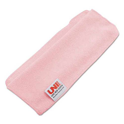 Boardwalk Lightweight Microfiber Cleaning Cloths, Pink, 16 x 16, 24/Pack (BWK16REDCLOTH)