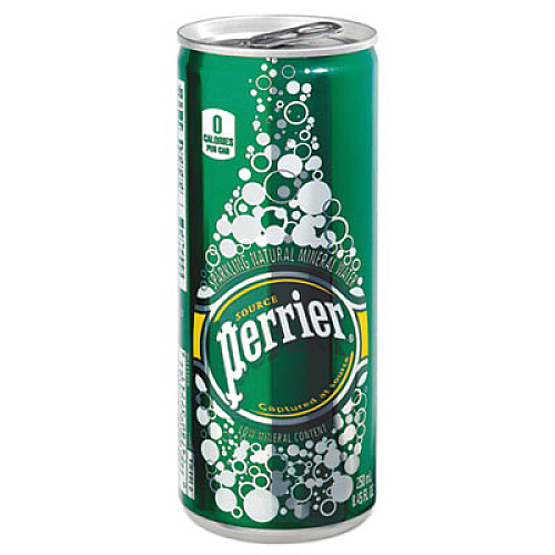Perrier Sparkling Natural Mineral Water, 8 oz Can, 10/Pack, 3 Pack/Carton (12188938)