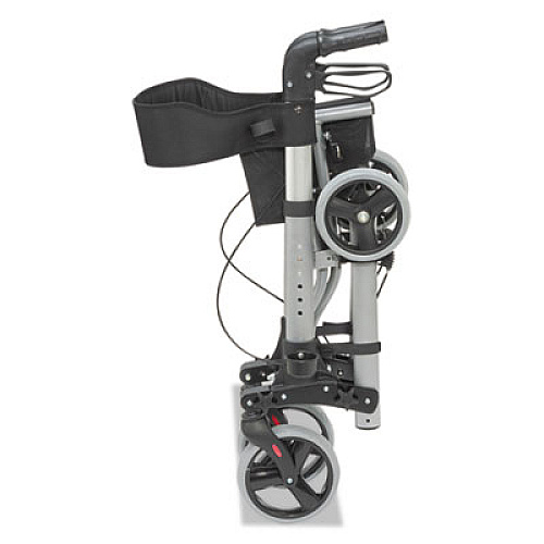 HealthSmart Gateway Aluminum Rollator, Adjusts 31" to 36", 300 lb Capacity, Titanium (50150124100)