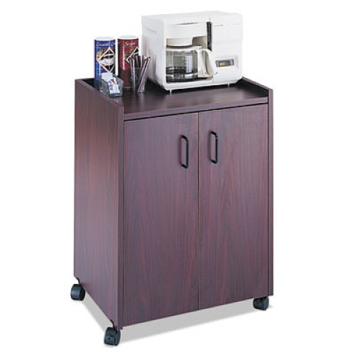 Safco Mobile Refreshment Center, One-Shelf, 23w x 18d x 31h, Mahogany (8953MH)