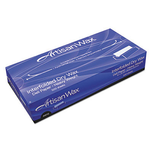 Bagcraft ArtisanWax Interfolded Dry Wax Deli Paper, 10" x 10.75", White, 500/Box, 12 Boxes/Carton (012010)