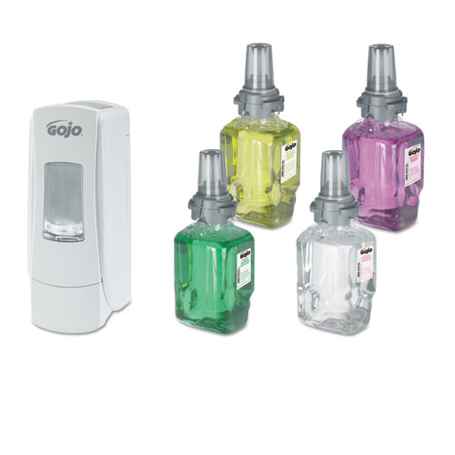 GOJO ADX-7 DISPENSER, 700 ML, 3.7" X 3.5" X 9.7", WHITE, 6/CARTON (878006CT)