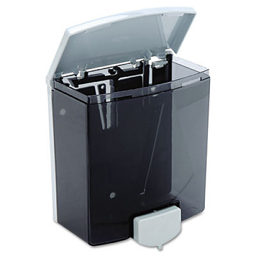 Bobrick Surface-Mounted Liquid Soap Dispenser, 40 oz, 5.81 x 3.31 x 6.88, Black/Gray