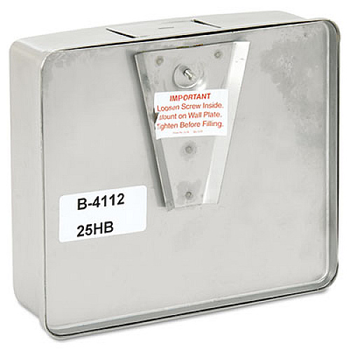 Bobrick ConturaSeries Surface-Mounted Liquid Soap Dispenser, 40 oz, 7 x 3.31 x 6.13, Satin Finish Stainless Steel (4112)