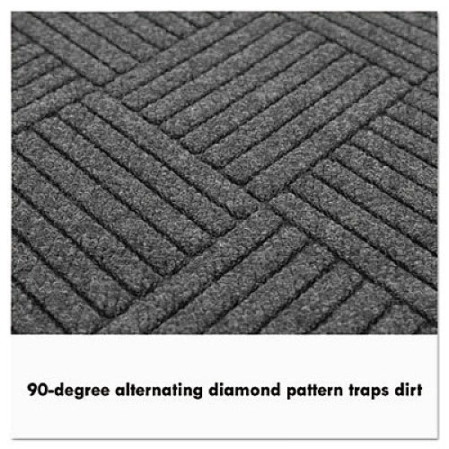 Guardian EcoGuard Diamond Floor Mat, Double Fan, 48 x 96, Charcoal (EGDDF040804)