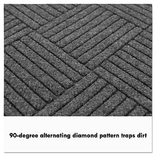 Guardian EcoGuard Diamond Floor Mat, Double Fan, 36 x 96, Charcoal (EGDDF030804)