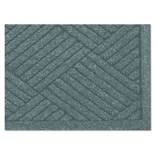 Guardian EcoGuard Diamond Floor Mats, Rectangular with Single Fan, Charcoal Gray Carpeted Surface, 96" x 48" (EGDSF040804)
