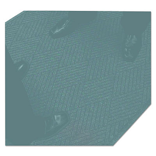 Guardian EcoGuard Diamond Floor Mats, Rectangular with Single Fan, Charcoal Gray Carpeted Surface, 96" x 48" (EGDSF040804)