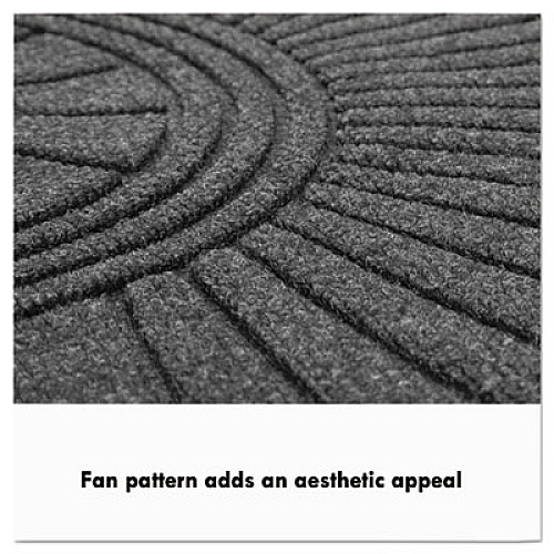 Guardian EcoGuard Diamond Floor Mat, Fan Only, 24 x 36, Charcoal (EGDFAN020304)